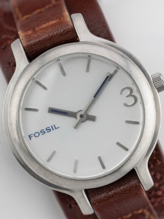 Fossil JR-9878 Genuine Leather Band Quartz Analog Women\'s Watch New Battery main image 5